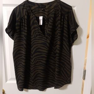 Animal Print Dolman-Sleeve Top